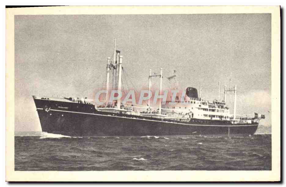 Navire de charge "Euphrate" — Compagnie des Messageries Maritimes — Ed. Brunier, Paris