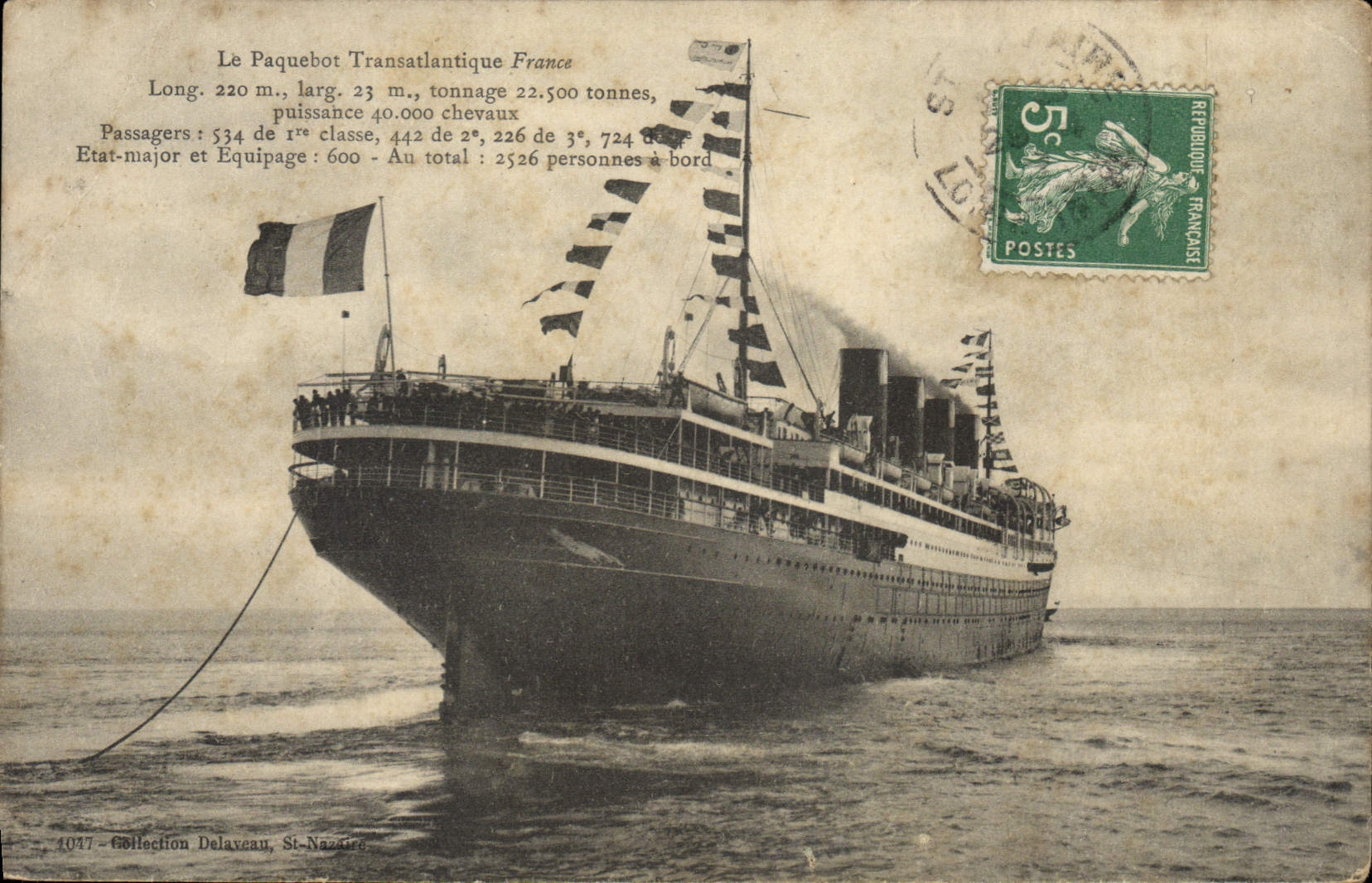 CPA Bateau Paquebot transatlantique France