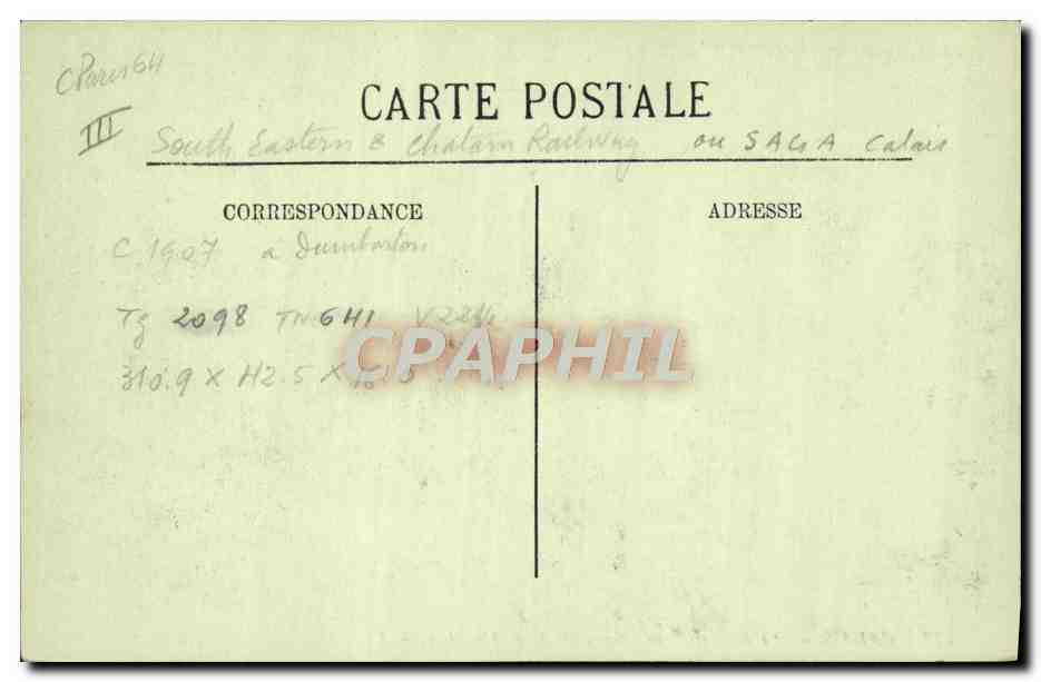 Calais — 'L'Empress' au Quai de la Gare Maritime — LL. n°172 — Achterkant