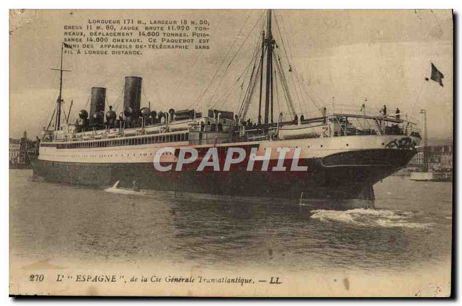L'« Espagne », de la Cie Générale Transatlantique — LL, n°270