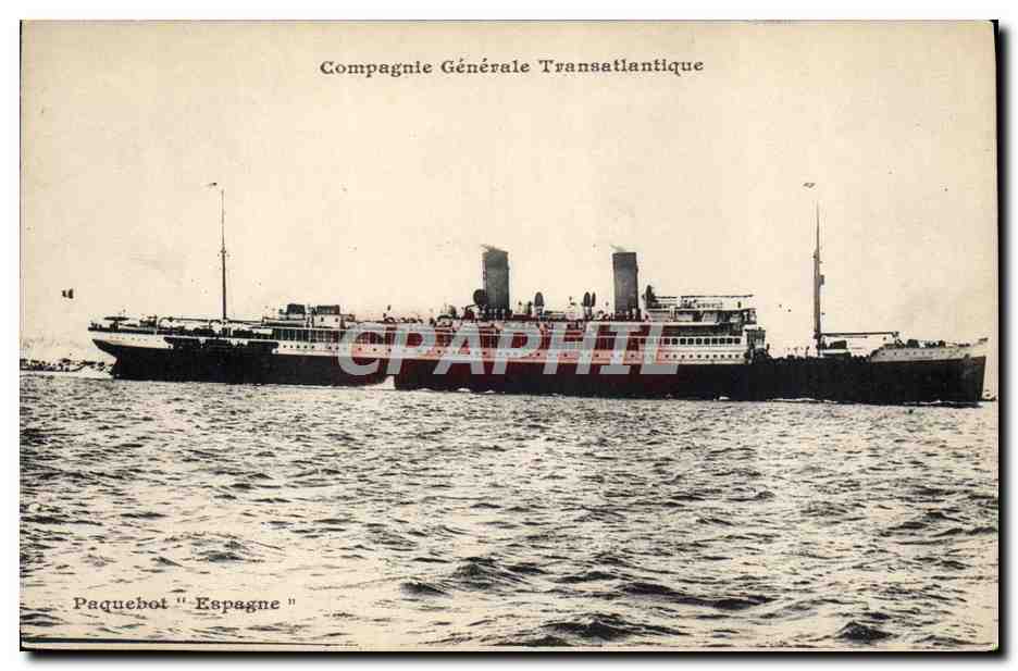 Paquebot "Espagne" — Compagnie Générale Transatlantique — éditeur non identifié