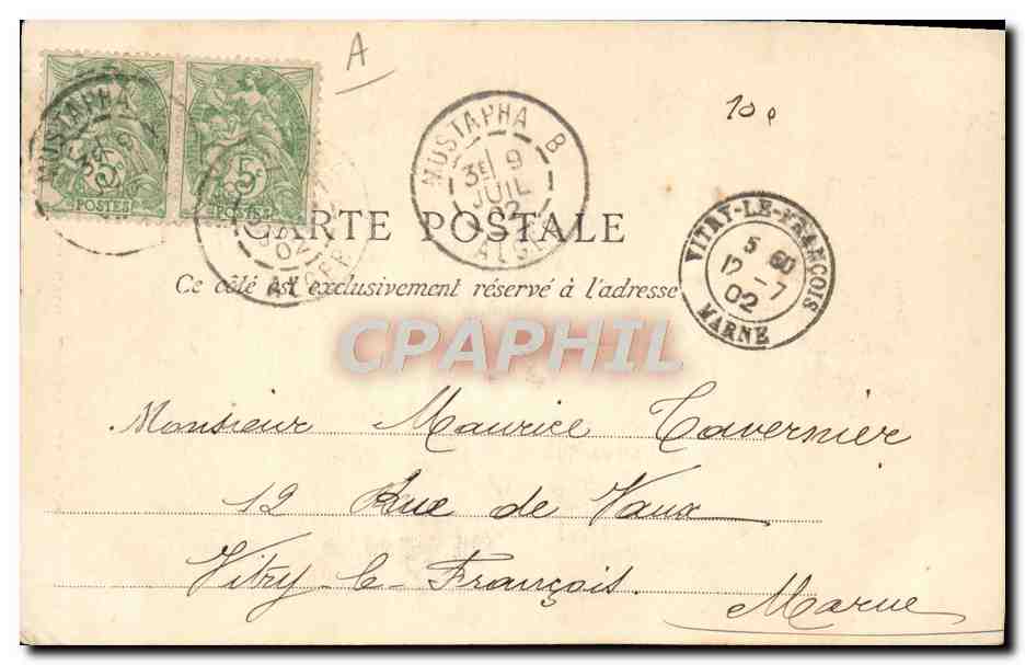 ALGER — Le départ du Transatlantique « Eugène Pereire » — Collection fidèle, P. S., N°101 — Verso
