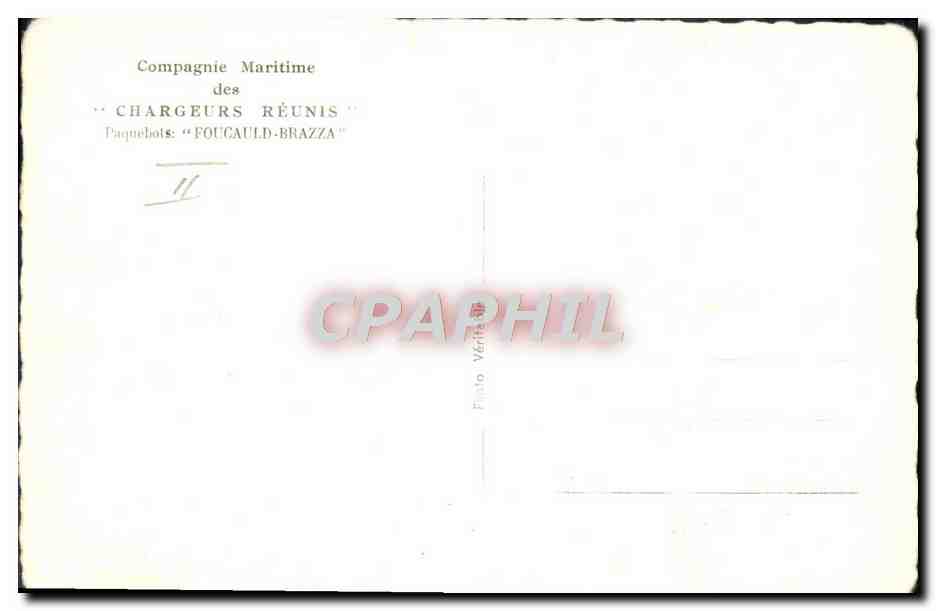 Paquebot Foucauld-Brazza — Compagnie Maritime des Chargeurs Réunis — Achterkant