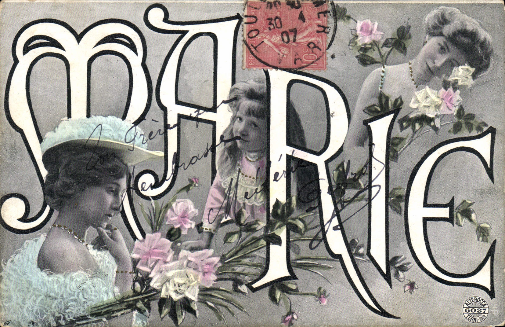 CPA Femme Prenom Marie Femme Enfant