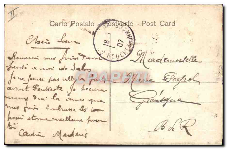 CPA Femme Prenom Marie Femme Enfant — Rückseite