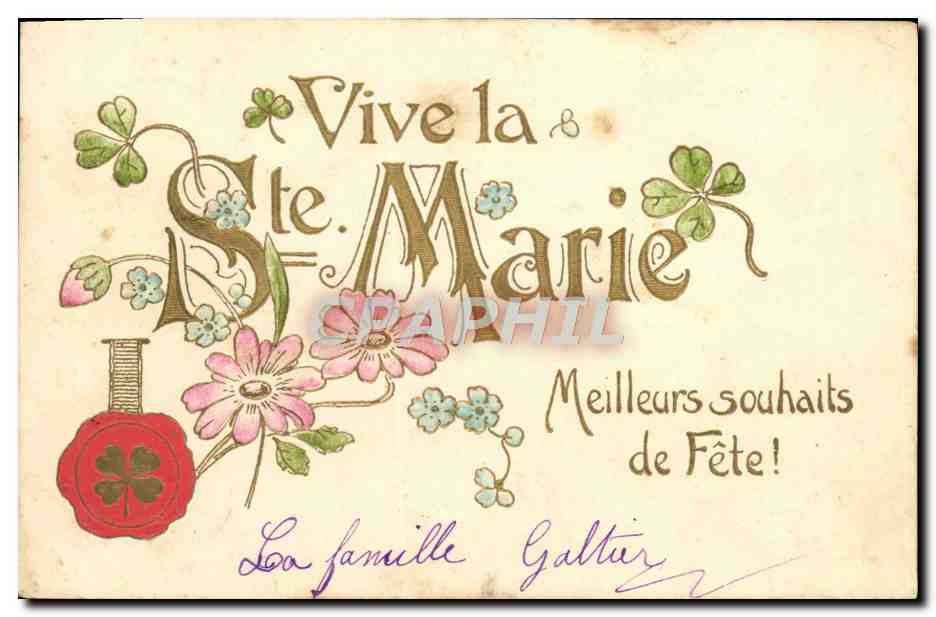 CPA Femme Prenom Marie Trefle