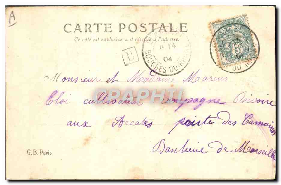 CPA Femme Prenom Marie Trefle — Rückseite