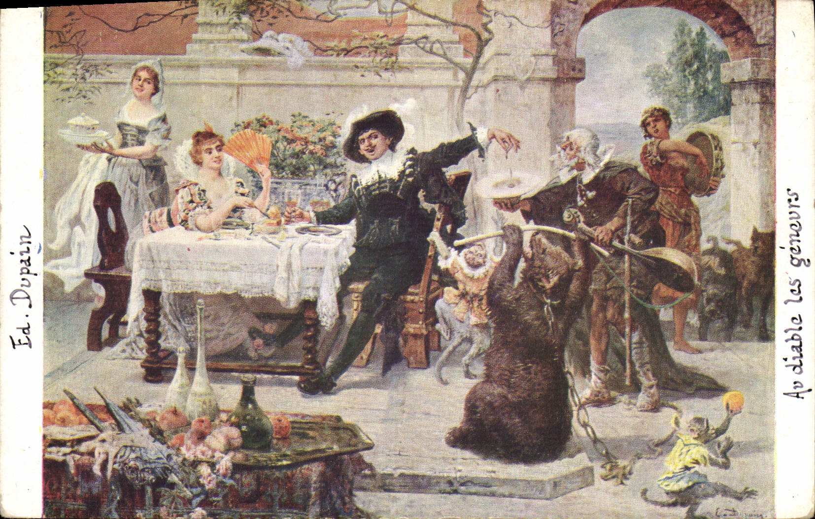 Séance de divertissements avec un ours — Ed. Doppain