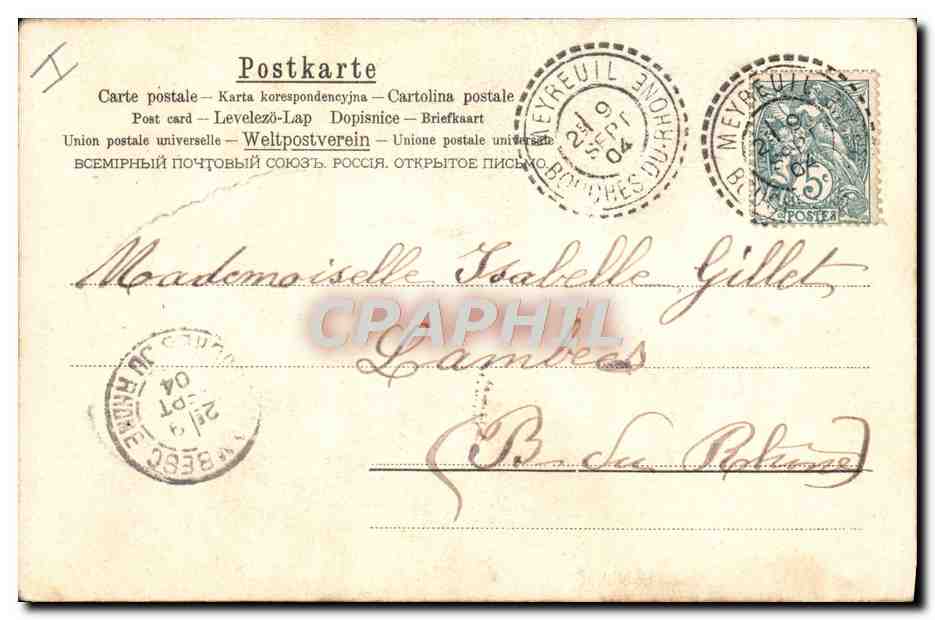 CPA Ours  — Rückseite
