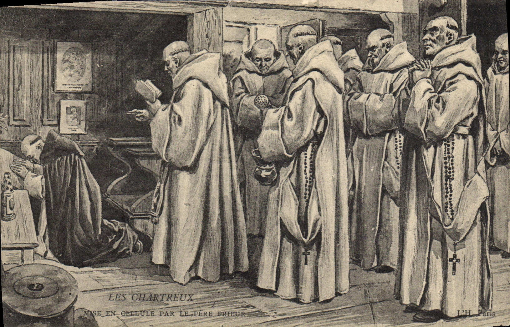 Les Chartreux — Mise en cellule par le Père Brieur — L'H Paris