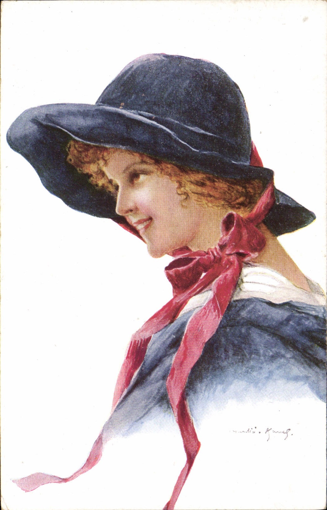 CPA Fantaisie Illustrateur Martin-Kavel Femme