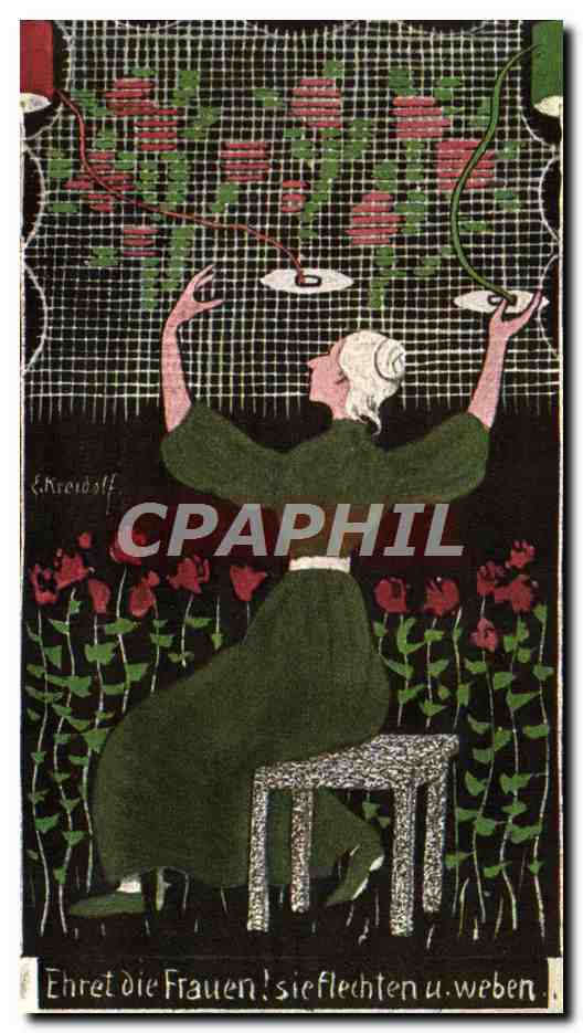 CPA Fantaisie Illustrateur Kreidolf Femme