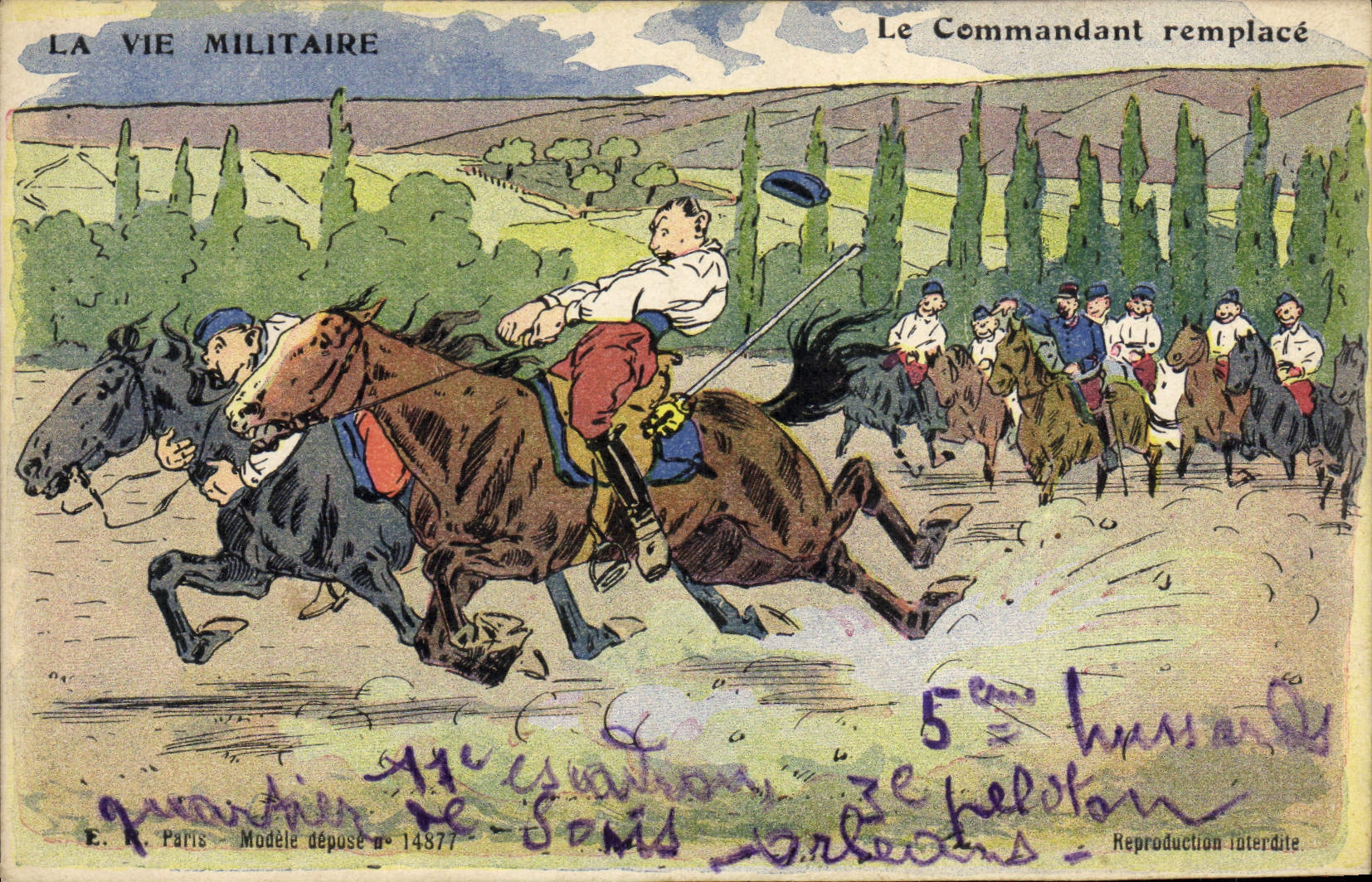 Le Commandant remplacé — La Vie Militaire — E.R. Paris, modèle déposé n° 14877