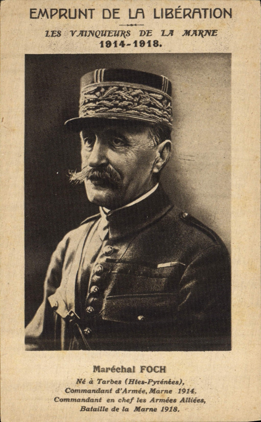 CPA Militaria Emprunt de la liberation Marechal Foch 