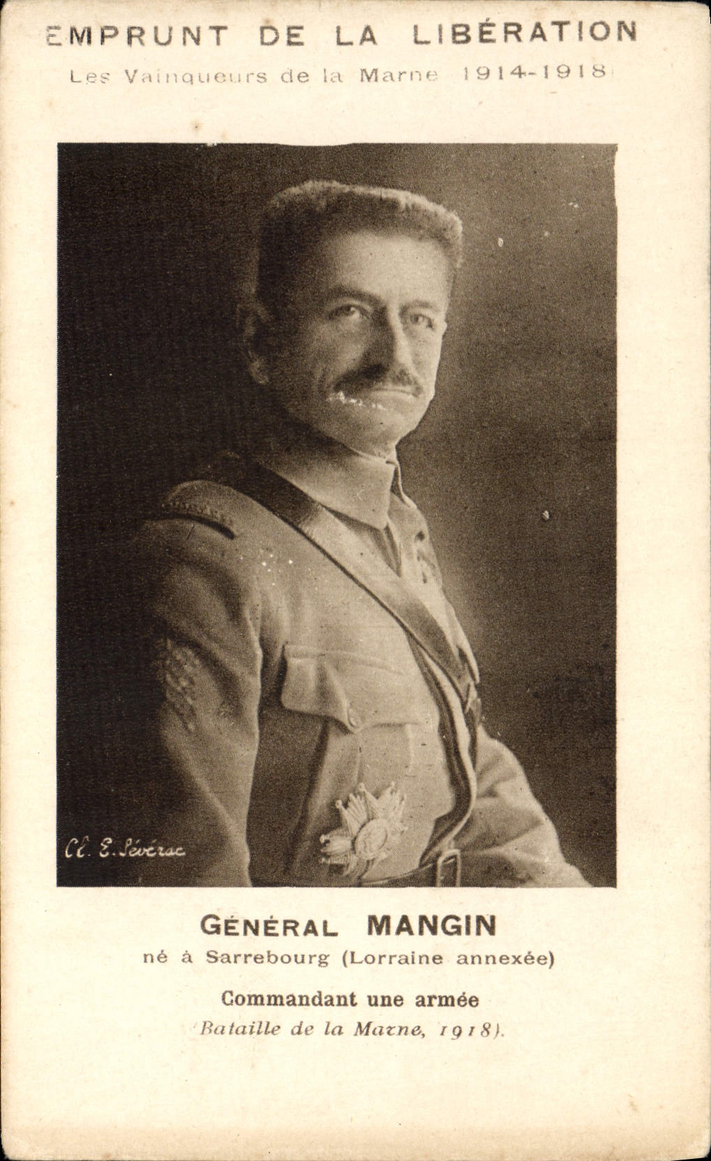 CPA Militaria Emprunt de la liberation General Mangin
