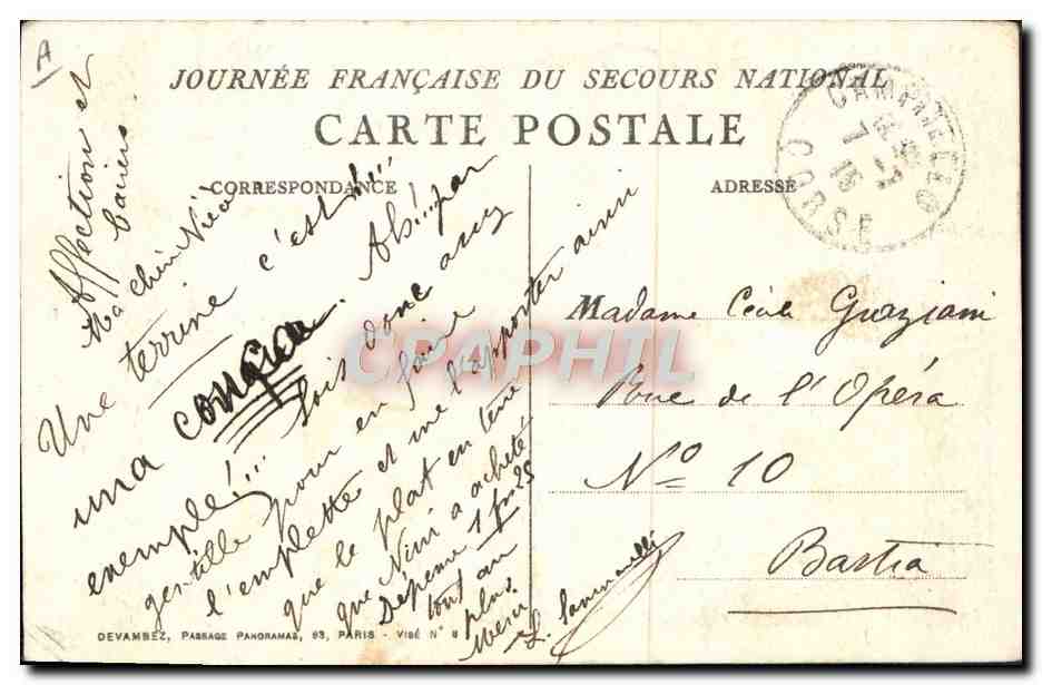 CPA Militaria Femmes Enfants sortant des flammes — Verso