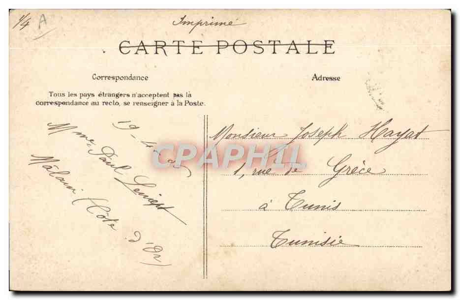 CPA Folklore Oh comme grand mere sera belle — Verso