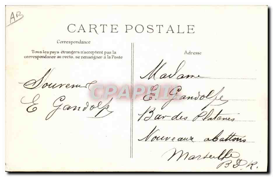 CPA Folklore Le dejeuner des poules  — Verso