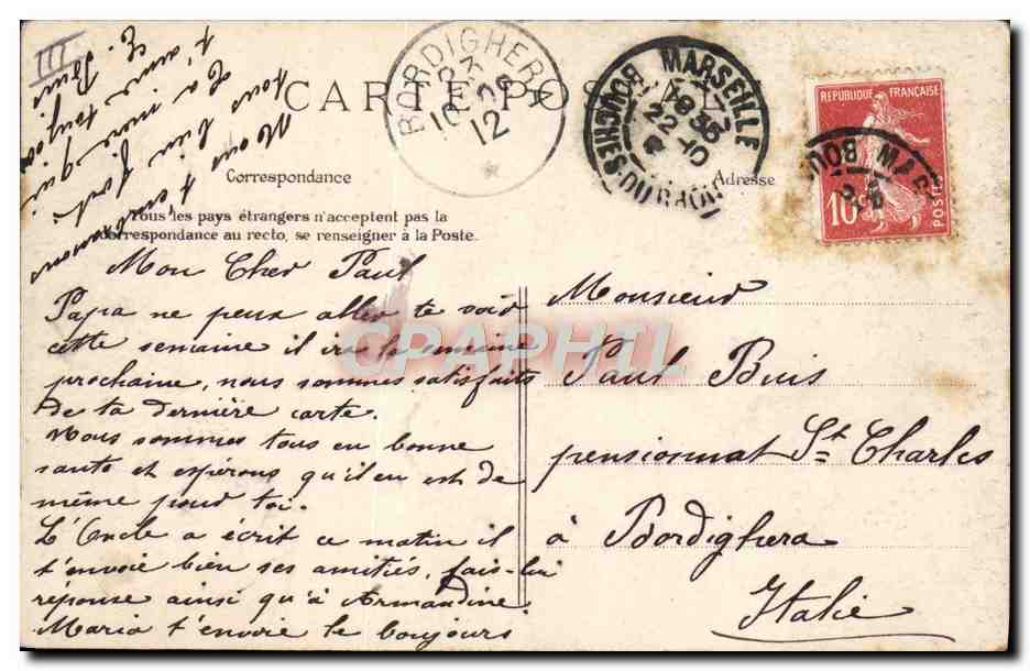 CPA Folklore Les glaneuses de feuilles mortes — Verso