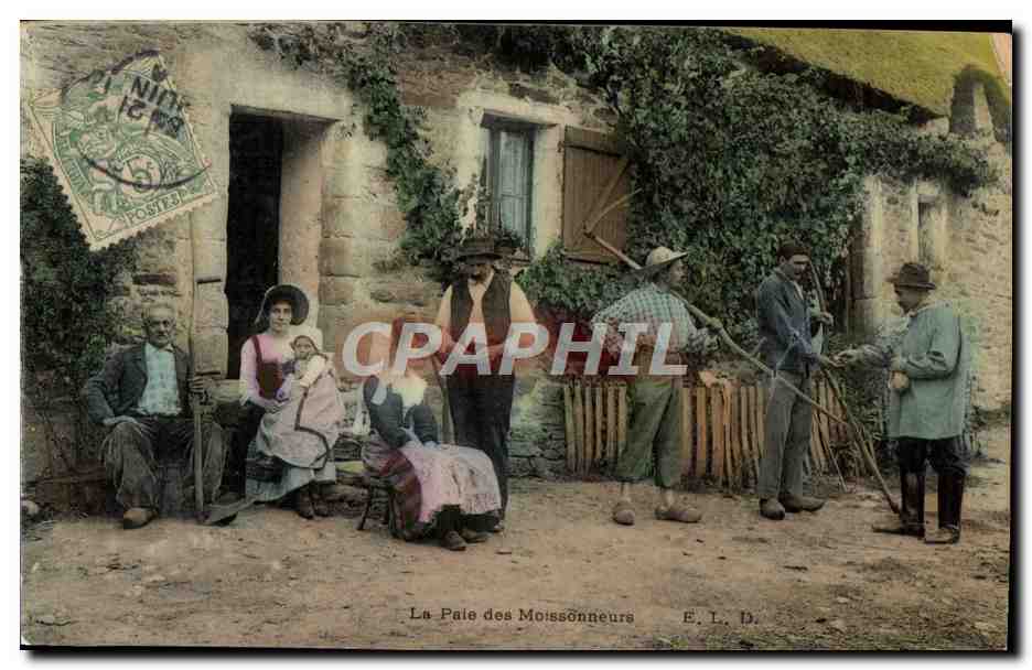 CPA Folklore La paie des moissonneurs 