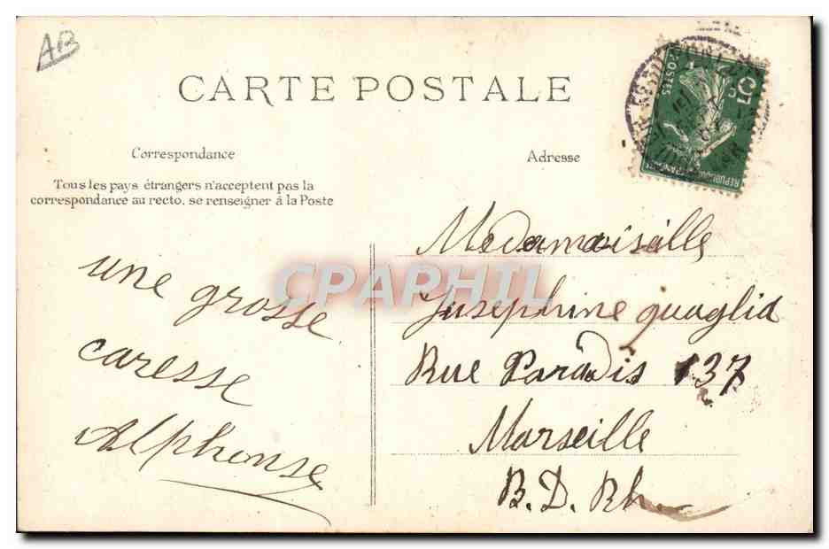 CPA Folklore La moisson — Verso