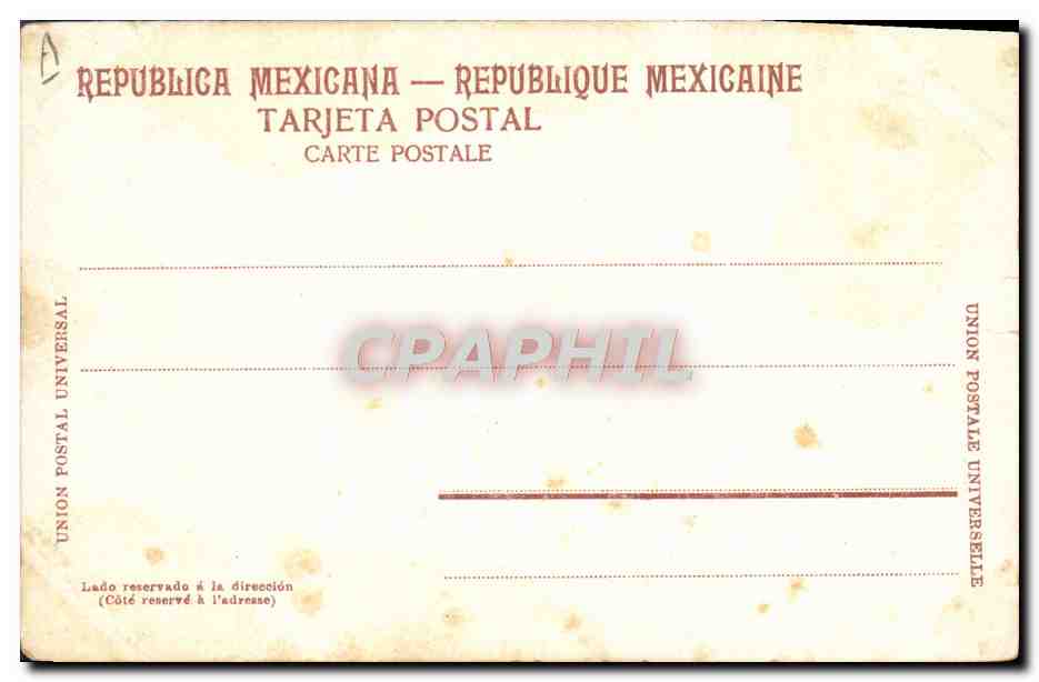C. Gral Porfirio Díaz, Président des États-Unis-Mexicains — J. R. 2. México. Regist. — Verso