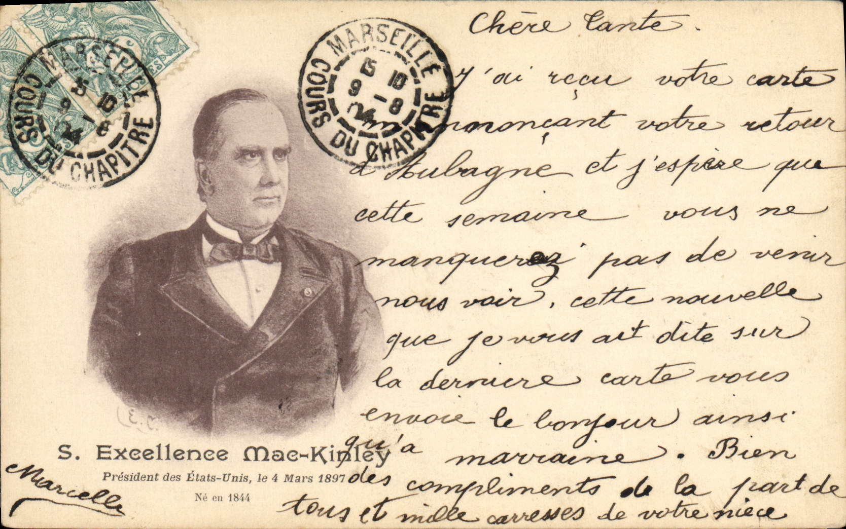 S. Excellence Mac-Kimley — Président des États-Unis — éditeur non visible