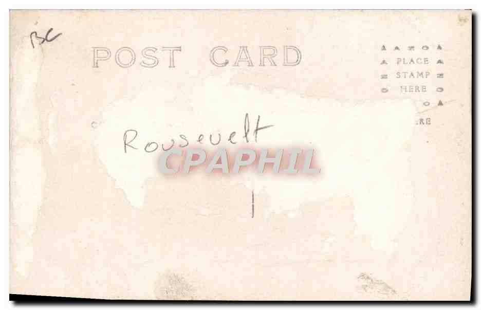 Roosevelt — orateur en extérieur — carte postale — Reverso