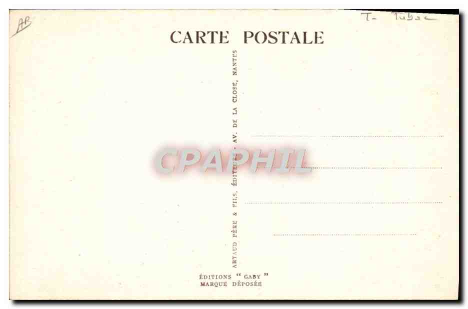 CPA Folklore Tabac Bretagne Fumeuse de Morlaix — Verso