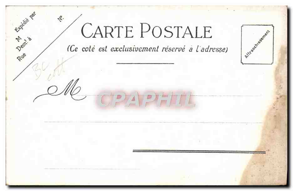 CPA Folklore Tabac Pipe Teuf Teuf Chien Chasse Chasseur Chiens — Verso