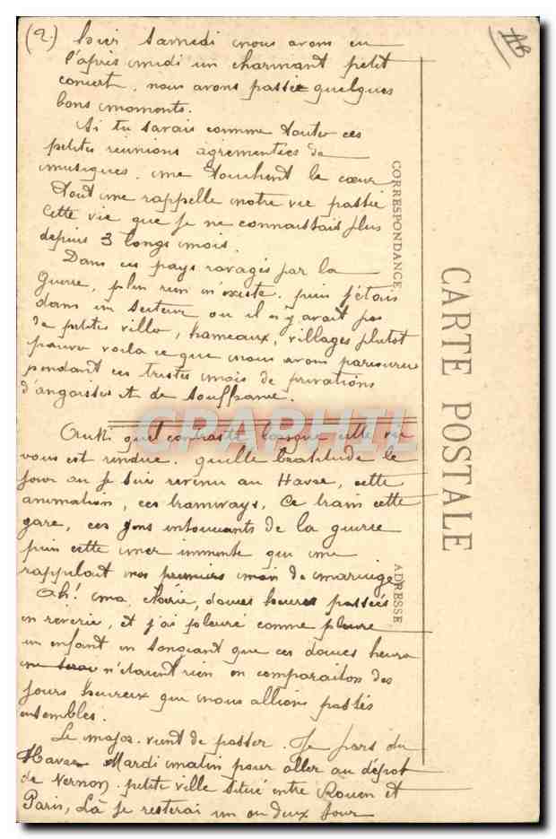 CPA Folklore Tabac Normandie — Verso