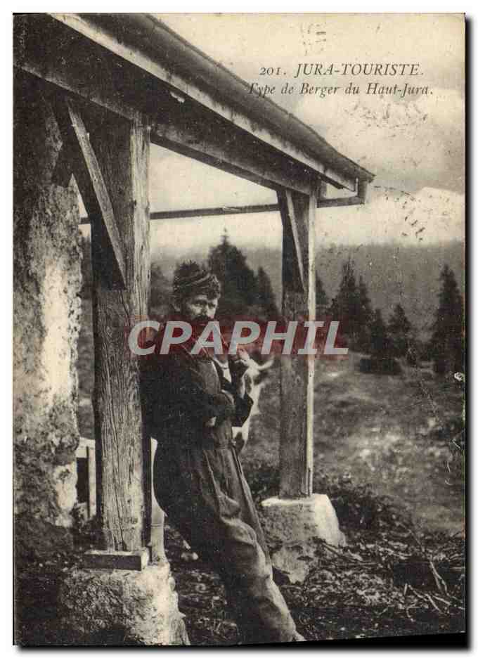 CPA Folklore Tabac Jura Type du berger du Haut Jura 