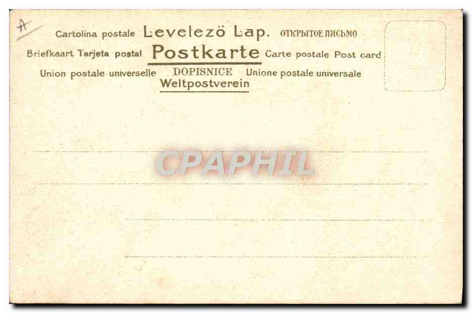 CPA Folklore Tabac Homme Femme — Verso
