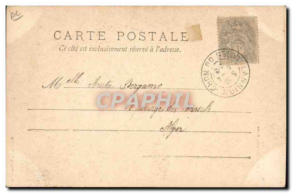 CPA Folklore Tabac Morlaix Vieille porteuse d'eau — Verso