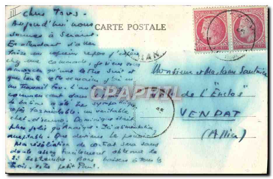 CPA Folklore Tabac Une bonne pipee — Verso