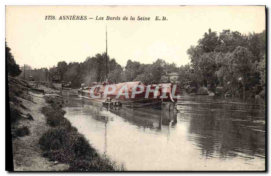 Asnières — Las Orillas del Sena — E.M. n°1228