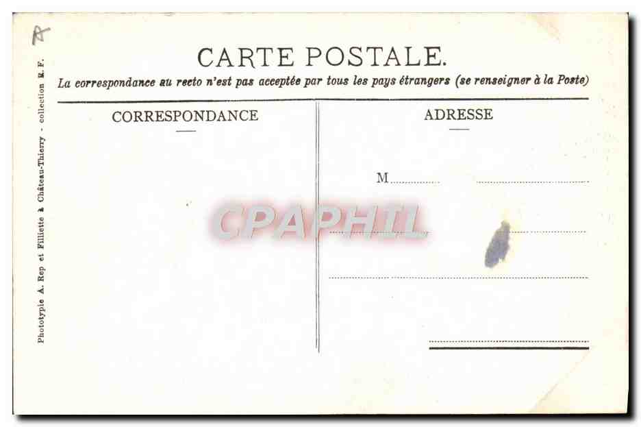 Châlons-sur-Marne — Le Canal et la Cathédrale — Phototypie A. Rep et Fillette à Château-Thierry — Reverso