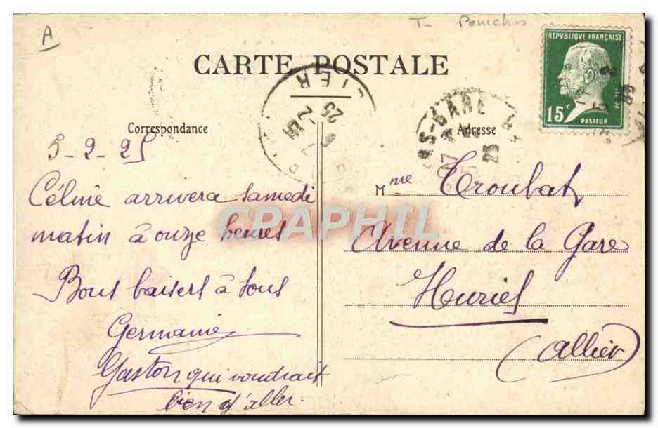 Troyes — Le Canal de la Haute-Seine Promenade — Collection T. G. — Verso