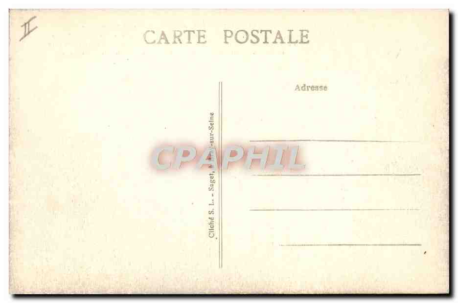 CPA Bateau Peniche Bray sur Seine La grande bosse — Back