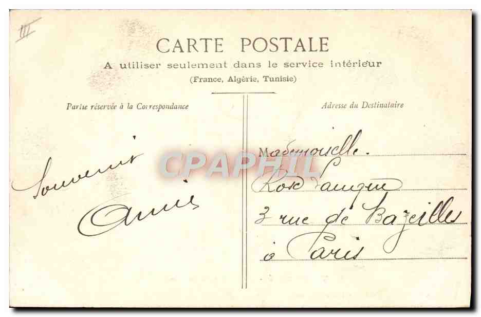 CPA Bateau Peniche Toul Saint Mansuy Les trois ponts — Rückseite