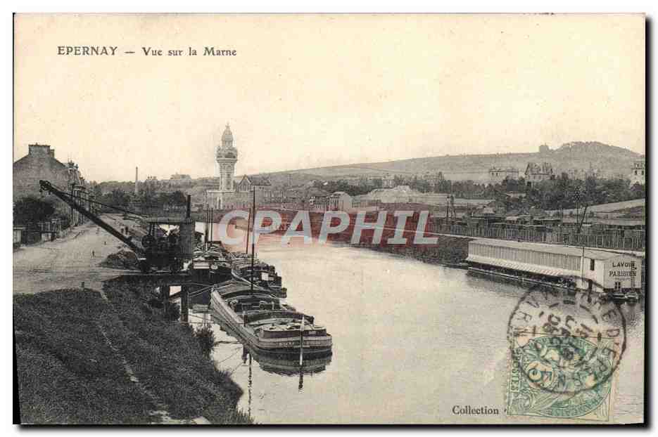 Epernay — Vista sobre la Marna — Editor desconocido