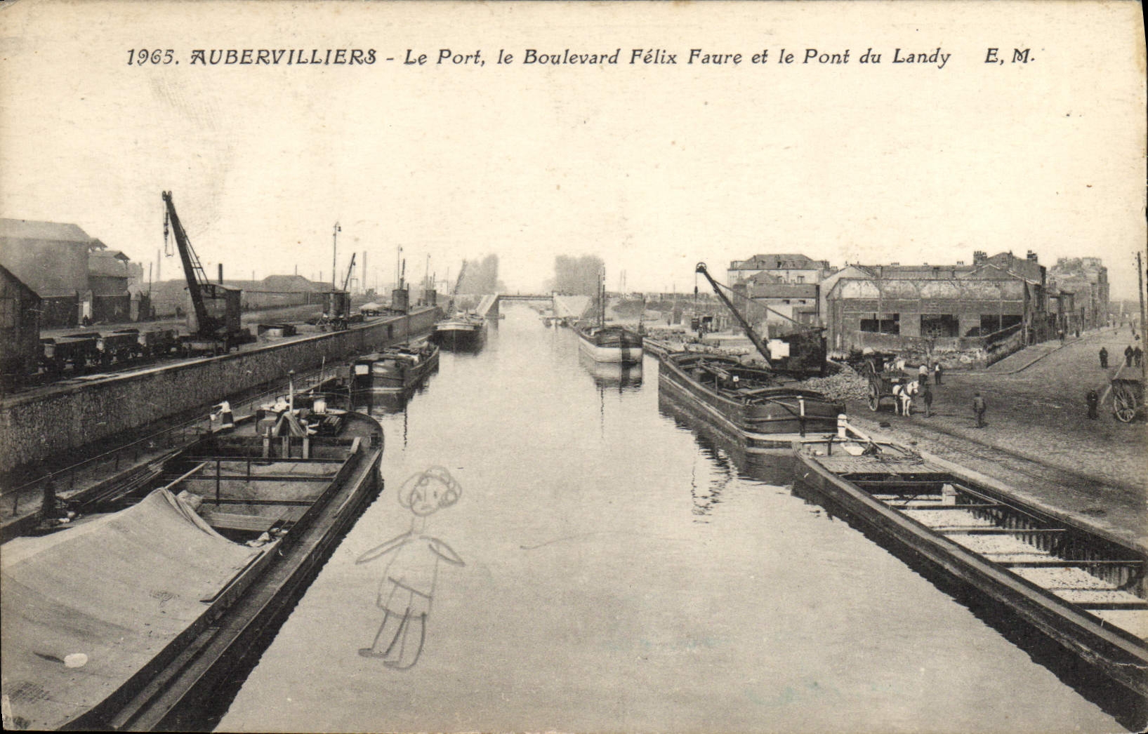 Aubervilliers - El Puerto, el Boulevard Félix Faure y el Puente del Landy — E.M. — 1965