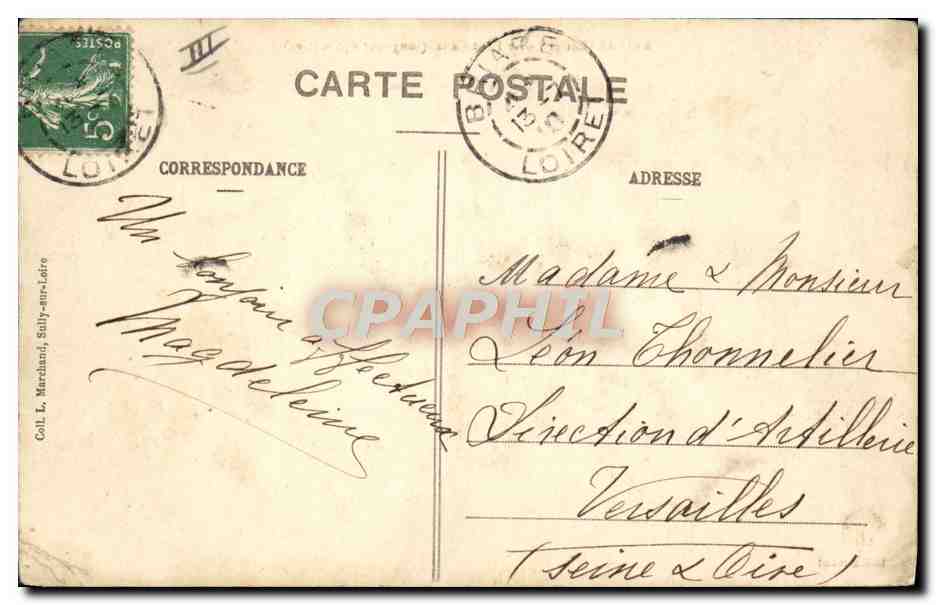 CPA Bateau Peniche Briare Le pont canal  — Back