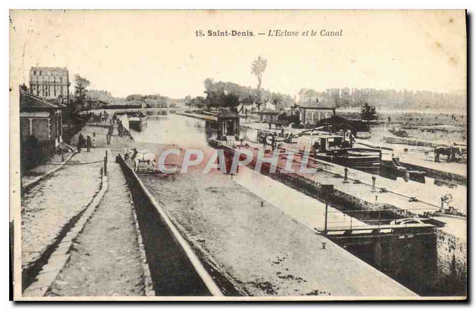 Saint-Denis — L'Ecluse et le Canal — Editor F. POUYDEBAT, n°18