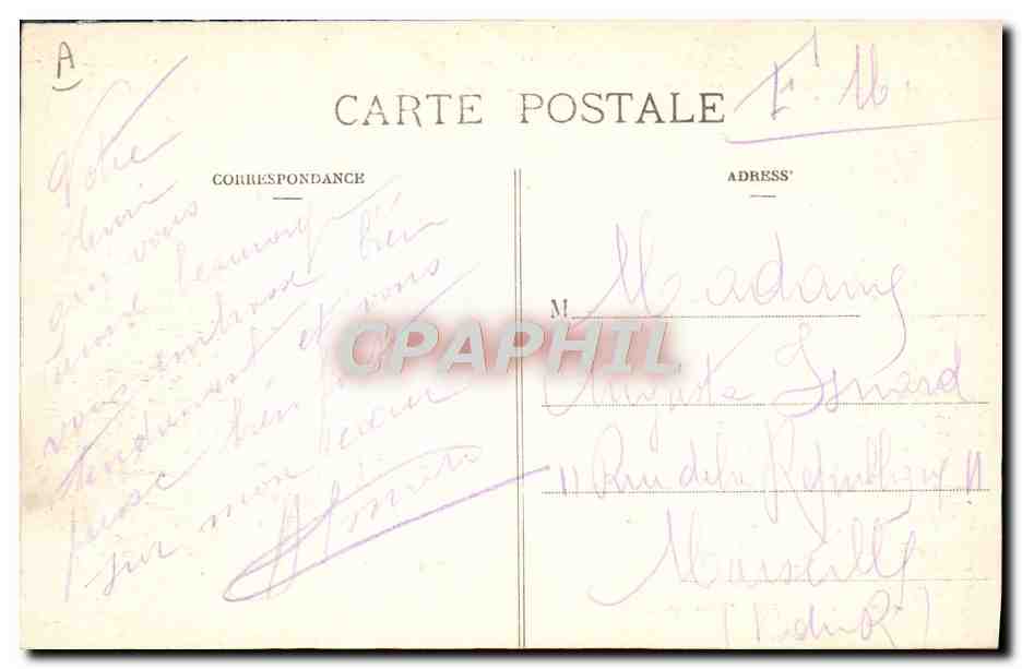 CPA Bateau Peniche Toul le canal a Saint Mansuy — Back