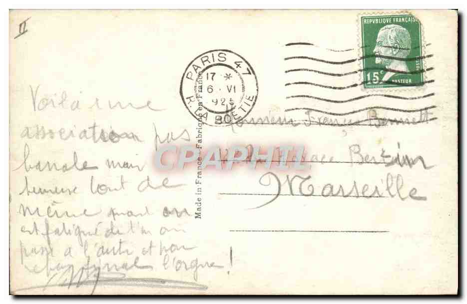 CPA Bateau Peniche Paris Exposition des Arts Decoratifs Les trois peniches Amours Delices et Orgues  — Back