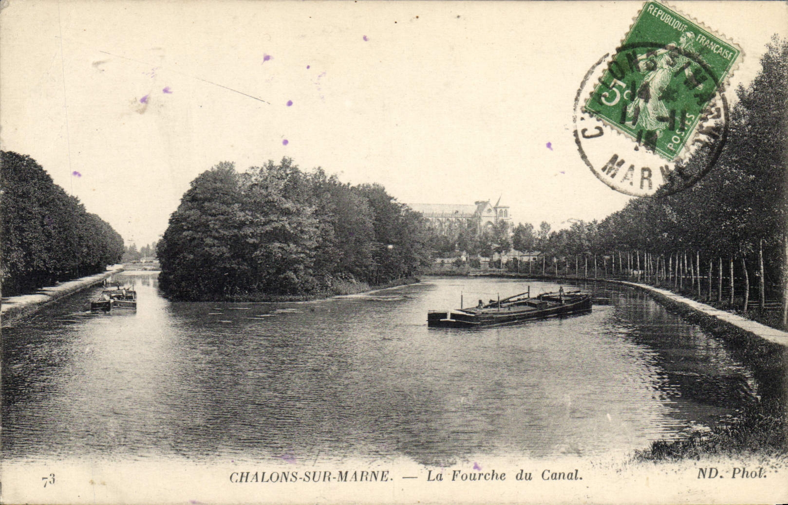 Chalons-sur-Marne — La Fourche du Canal — ND. Phot.