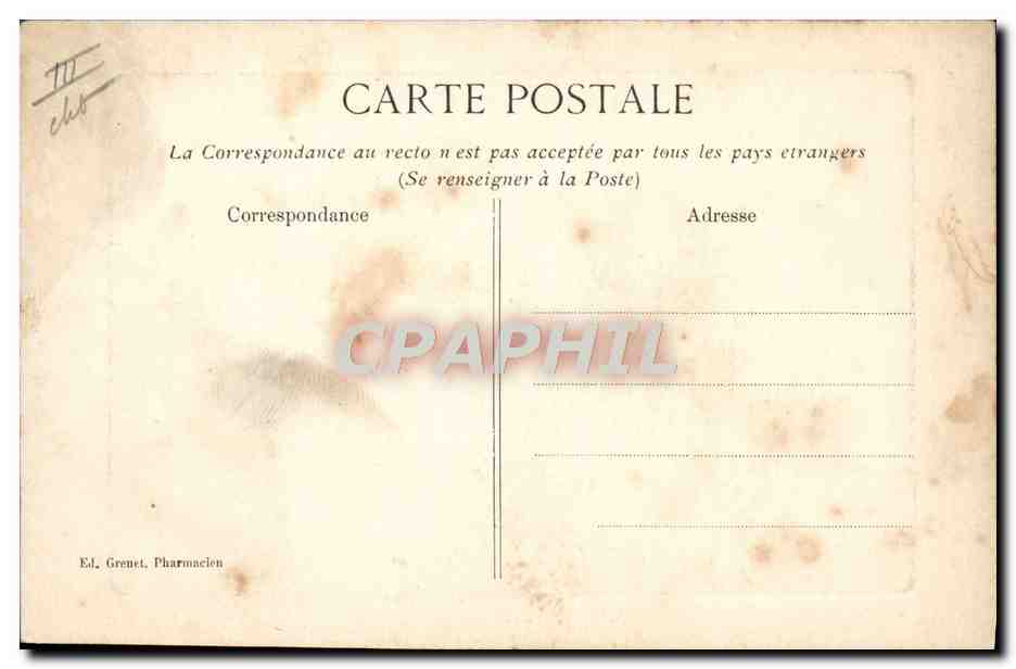 CPA Bateau Peniche Bois le Roi L'ecluse  — Back