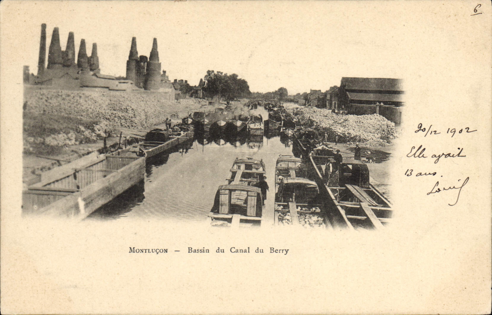 Montluçon — Embalse del Canal del Berry — editor desconocido, n.º de serie 6