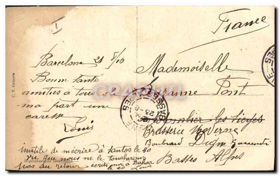 CPA Bateau Paquebot Formosa Espagne — Reverso